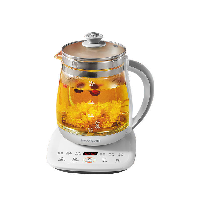 九阳养生壶 多功能加厚玻璃花茶壶全自动家用电动煮茶器FA-K1501
